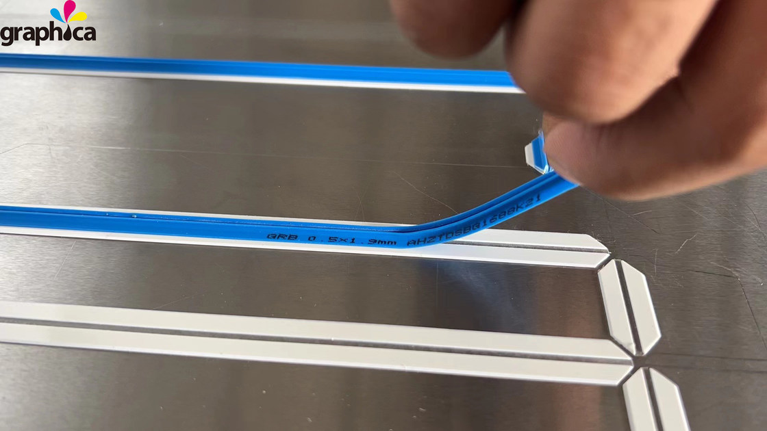 Best seller Blue Outbox Matrice di taglio a fuso di plastica grafica per materiali di stampa