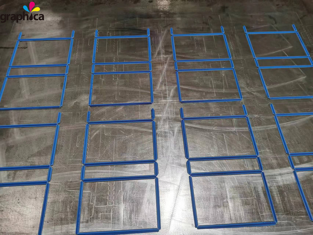 Best seller Blue Outbox Matrice di taglio a fuso di plastica grafica per materiali di stampa