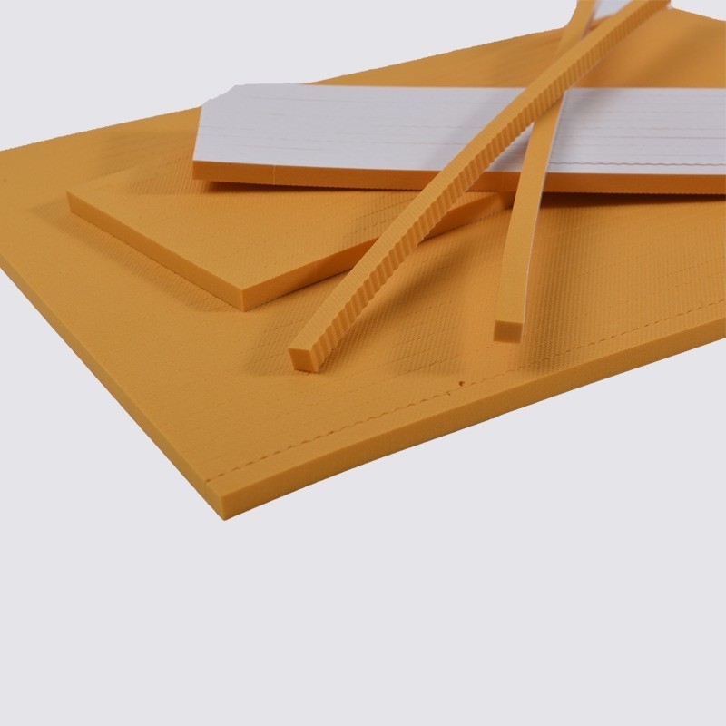 Spugna di gomma EPDM da taglio a stampo con adesivo colore arancione Dimensione 10x300x380mm
