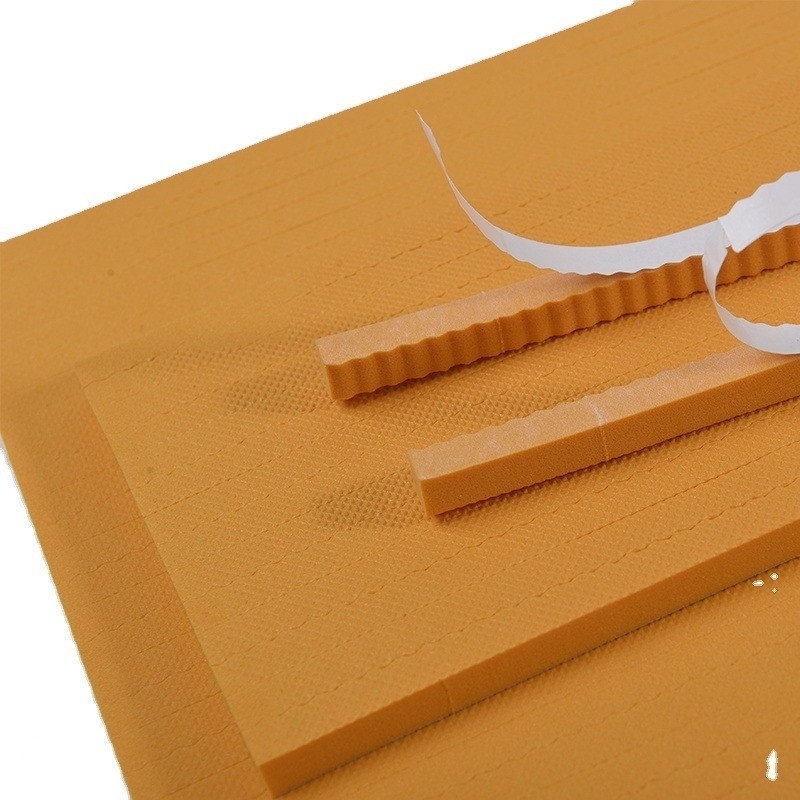 Spugna di gomma EPDM da taglio a stampo con adesivo colore arancione Dimensione 10x300x380mm