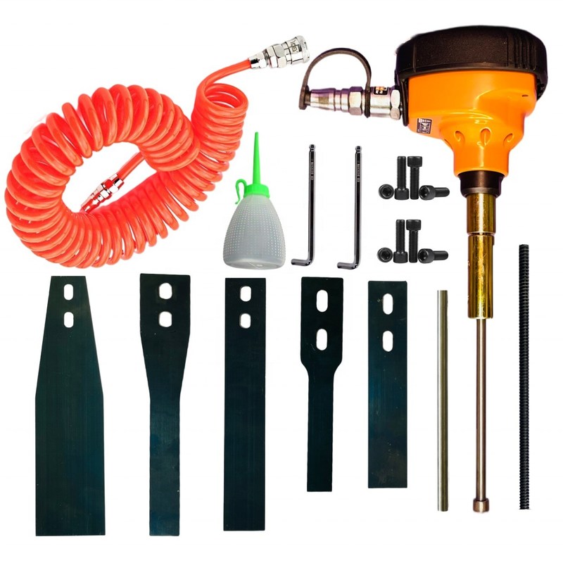 Strumento pneumatico portatile per la rimozione dei fori interni per il taglio a strisce grafico