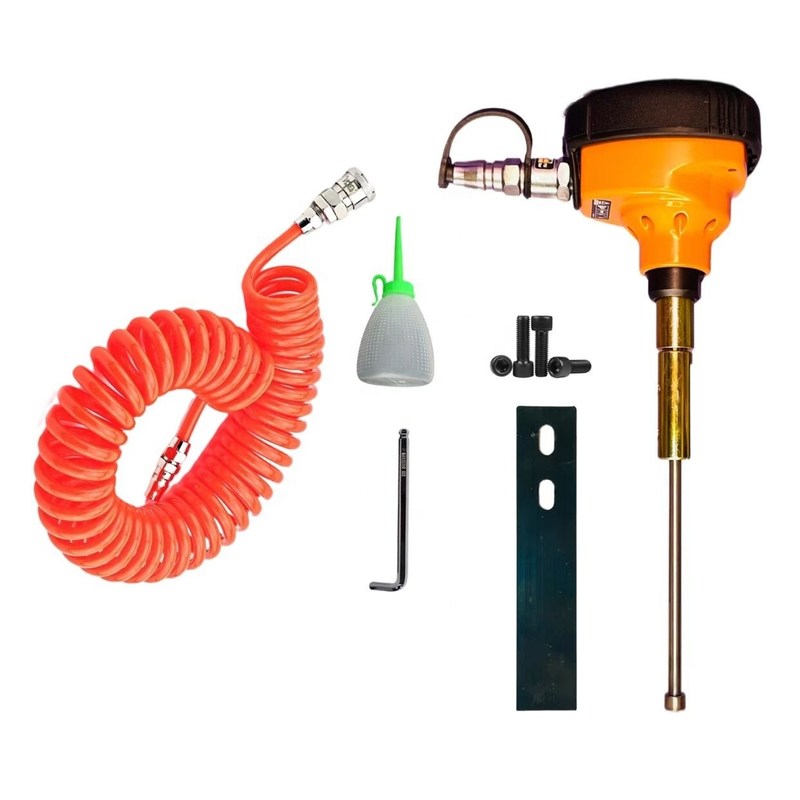 Dispositivo manuale per la rimozione dei rifiuti con buco interno per l'utilizzo di utensili pneumatici portatili