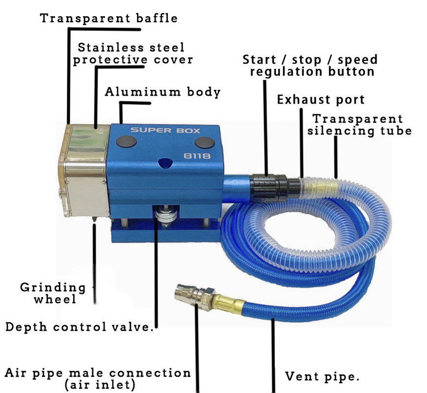Tipo di pompa d'aria grafica 2022 Tritura a stampo pneumatica per utensili semiautomatici